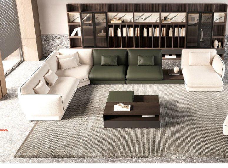 SOFA SET FABRIC AND SYNSETHIC LEATHER