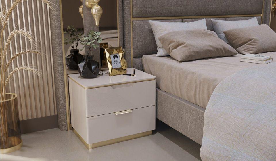 Luxurious and Elegant Bed Set with Nightstands